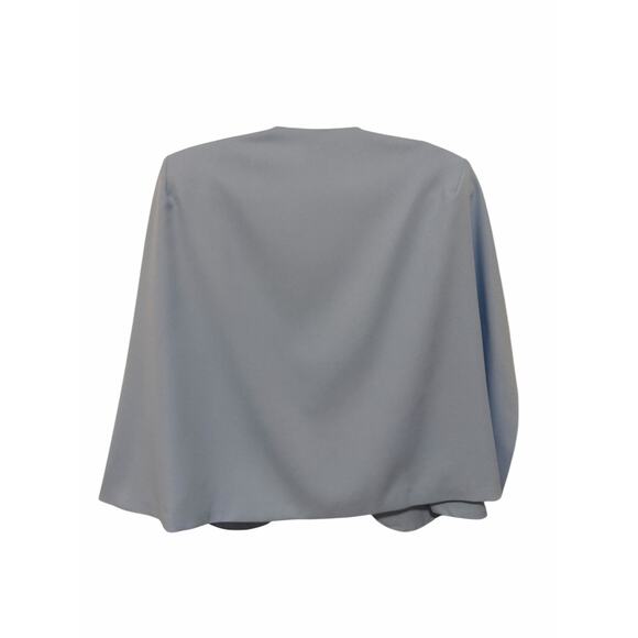 Vici Women's Medium Baby Blue Split Long Sleeve Pocketed Cape Blazer - Picture 7 of 10